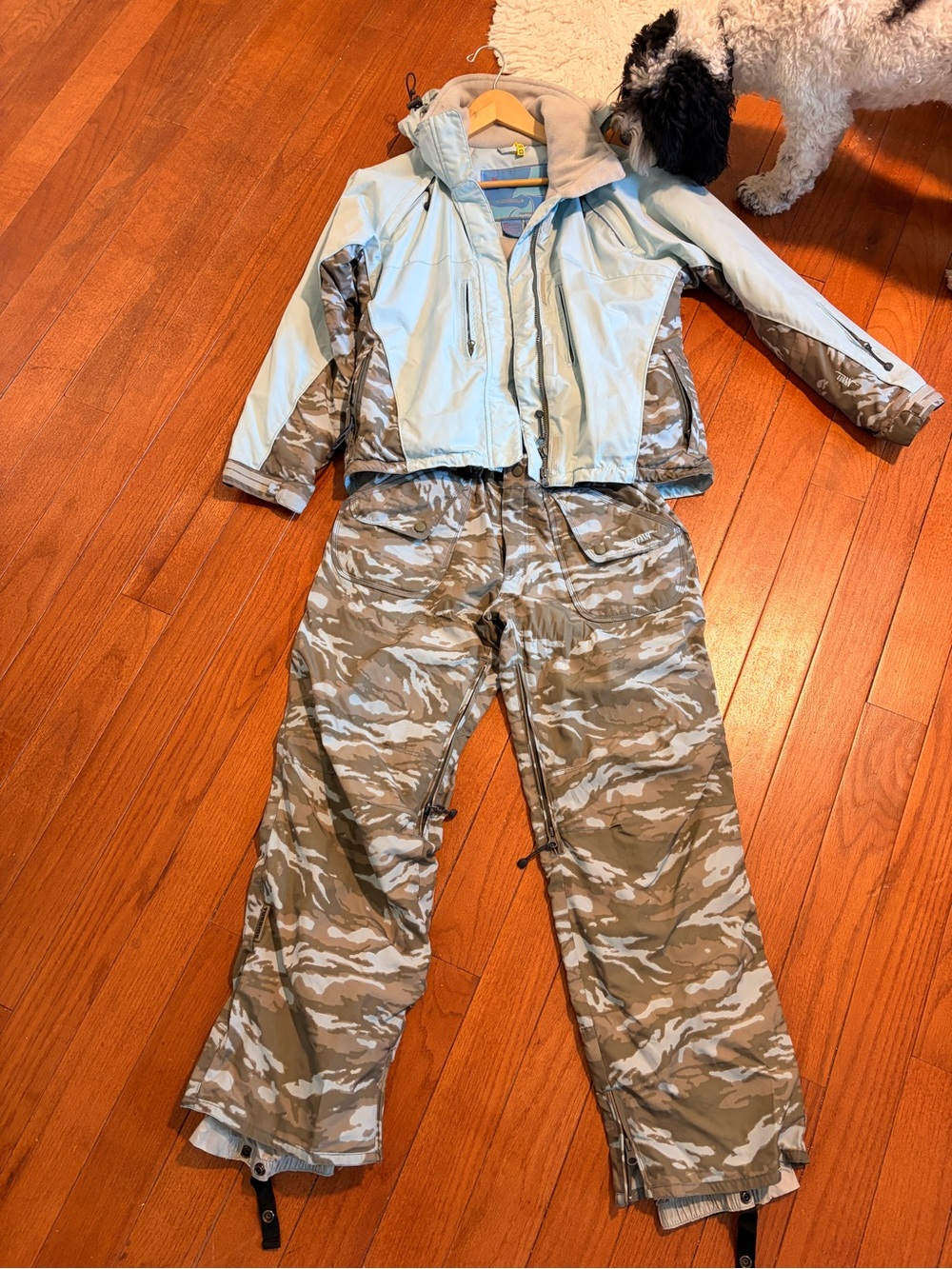 TURBINE Performance Boardwear for women in light blue and camo.